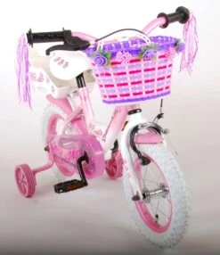Volare Rose Kinderfiets - 12 Inch - Meisjes - Roze/wit - 95% Afgemonteerd -Fietsenwinkel 1037x1200
