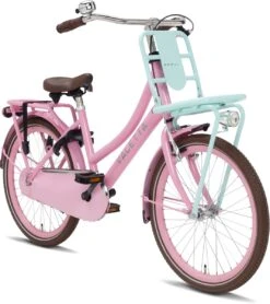 Valetta Cargo - Transportfiets - Meisjesfiets - 22 Inch - Mint Roze -Fietsenwinkel 1066x1200 1