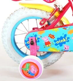 Volare Peppa Pig Kinderfiets - Meisjes - 12 Inch - Roze - 2 Handremmen -Fietsenwinkel 1079x1200 1