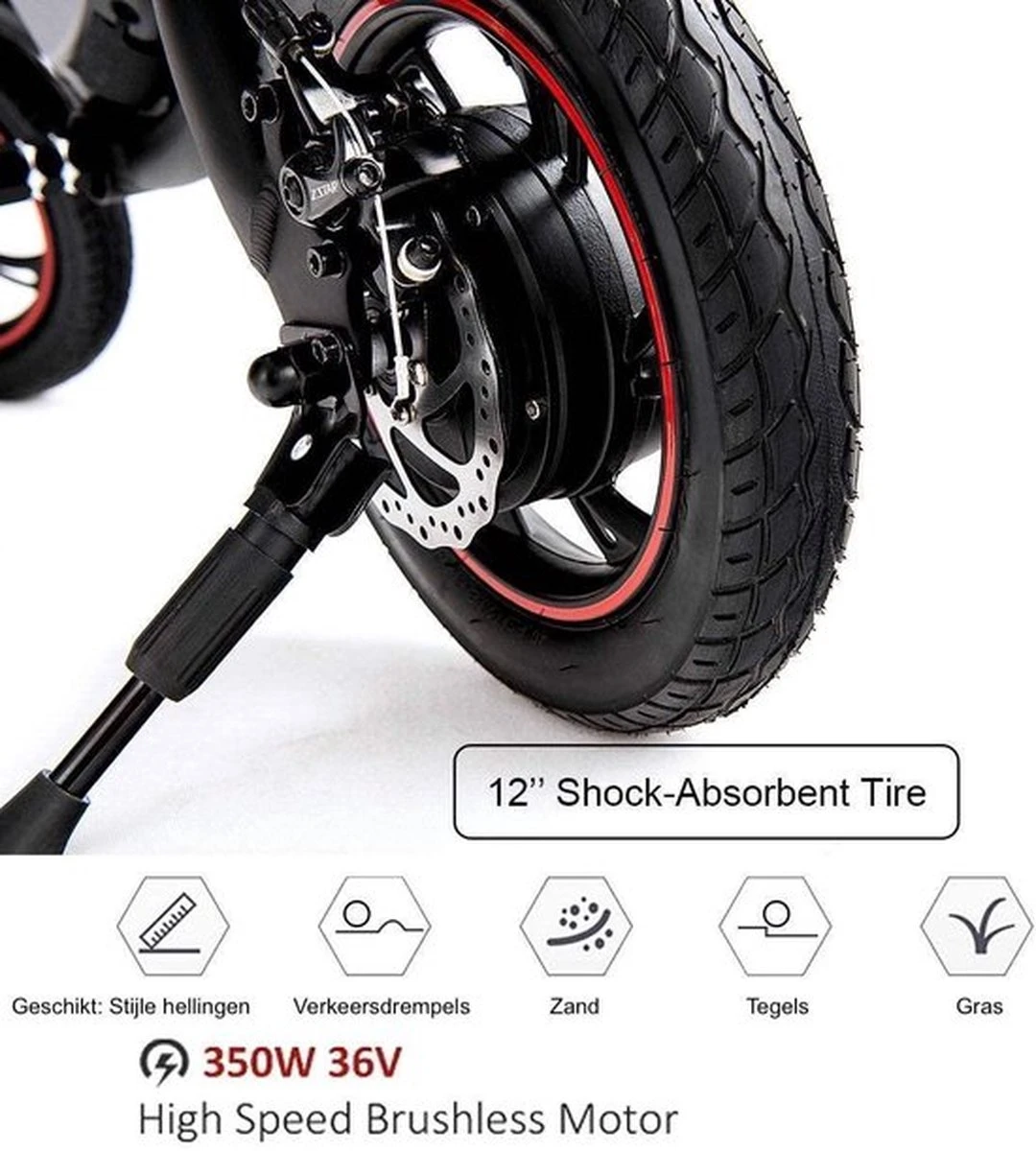 Windgoo B3 Mini-scooter - Opvouwbare Fiets - Zwart 8 Windgoo B3 Mini-scooter - Opvouwbare Fiets - Zwart - Afbeelding 6