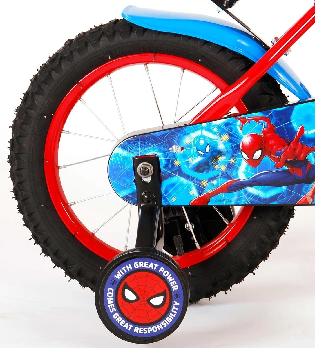 Volare Ultimate Spider-Man Kinderfiets - Jongens - 14 Inch - Rood/Blauw 7 Volare Ultimate Spider-Man Kinderfiets - Jongens - 14 Inch - Rood/Blauw - Afbeelding 5