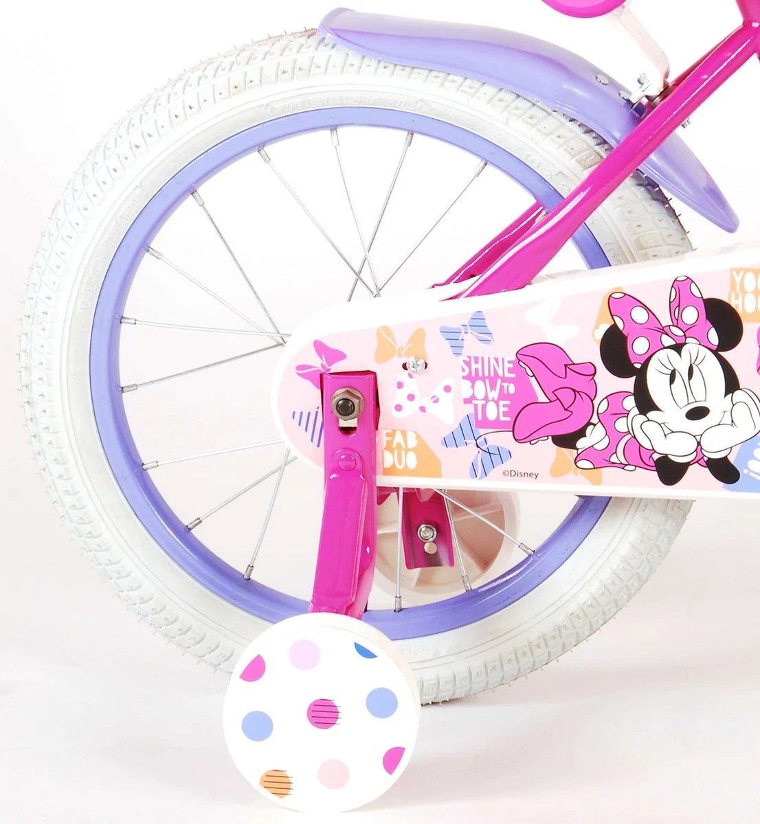 Disney Minnie Cutest Ever! Kinderfiets - Meisjes - 16 Inch - Roze 11 Disney Minnie Cutest Ever! Kinderfiets - Meisjes - 16 Inch - Roze - Afbeelding 9