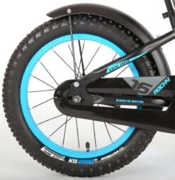 Volare Rocky Kinderfiets - 16 Inch - Zwart Blauw - 95% Afgemonteerd - Prime Collection -Fietsenwinkel 1173x1200