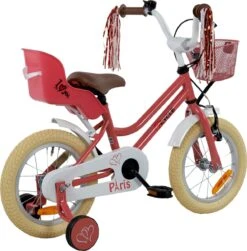 2Cycle Paris Meisjesfiets - 14 Inch - Roze-Wit - Met Poppenzitje - Meisjesfiets -Fietsenwinkel 1183x1200