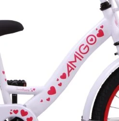 Amigo Sweetheart Meisjesfiets - Kinderfiets 20 Inch - Wit -Fietsenwinkel 1187x1200