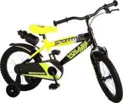 Volare Sportivo Kinderfiets - Jongens - 16 Inch - Neon Geel Zwart - 95% Afgemonteerd -Fietsenwinkel 1200x1009