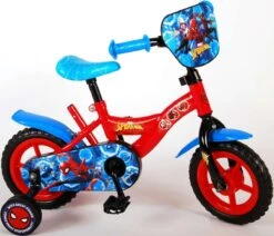 Marvel Spider-Man Kinderfiets - Jongens - 10 Inch - Rood/Blauw - Doortrapper -Fietsenwinkel 1200x1029