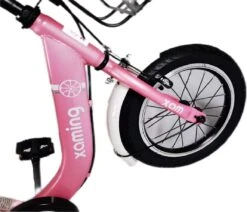 Kinderfiets -14 Inch Kinderfiets -vanaf 3-5 Jaar Jongens En Meisjes Fietsen -Terugtrap -Rem -Stabilisatoren（2 Zijwieltjes)-Mandje - Achterbank-de Bel-Roze -Fietsenwinkel 1200x1032