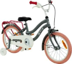 2Cycle Pretty Meisjesfiets - 16 Inch - Grijs-Roze - Meisjesfiets -Fietsenwinkel 1200x1062 1