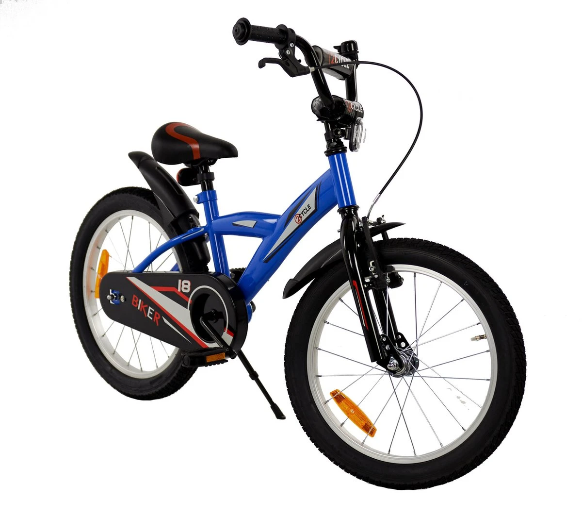 2Cycle Biker Kinderfiets - 18 Inch - Blauw - Jongensfiets 5 2Cycle Biker Kinderfiets - 18 Inch - Blauw - Jongensfiets - Afbeelding 3