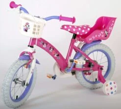Volare Disney Minnie Cutest Ever! - Kinderfiets - Meisjes - 14 Inch - Roze -Fietsenwinkel 1200x1089