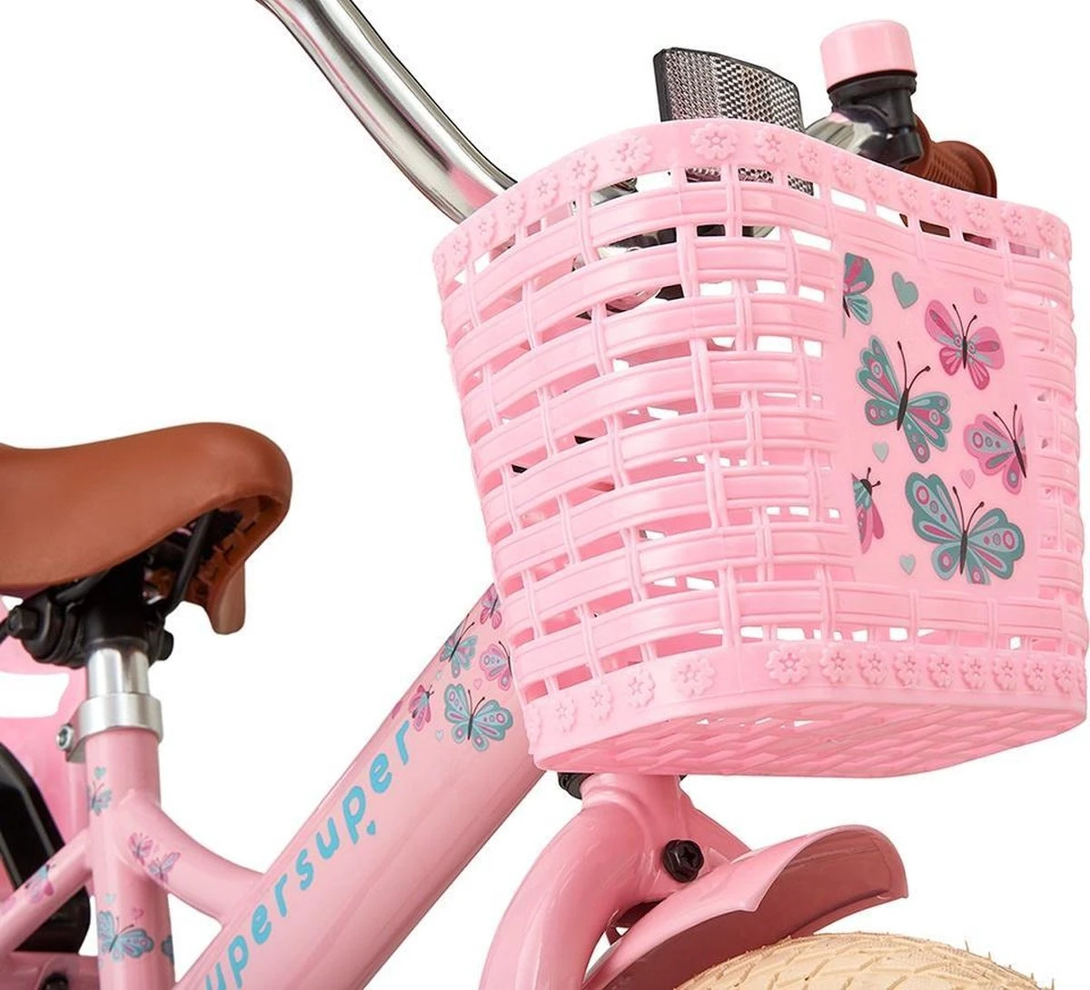 Supersuper Little Miss - Kinderfiets - Meisjesfiets - 14 Inch - Roze 5 Supersuper Little Miss - Kinderfiets - Meisjesfiets - 14 Inch - Roze - Afbeelding 3