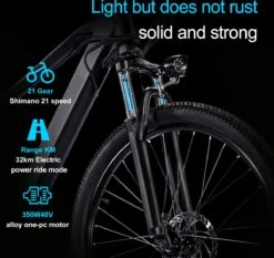 Elektrische Fiets Off-Road | E-Fietsen | Electric Mountain Bike | E-bike | 250W Motor | 26 Inch | Zwart BK7 -Fietsenwinkel 1200x1134 1