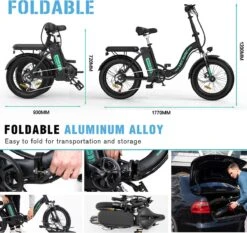 HITWAY E Bike Fat Tire Urban Opvouwbare Elektrische Fiets, 20 Inch, 250W/36V/11,2Ah Batterij Voor Heren En Dames -Fietsenwinkel 1200x1134