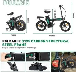 HITWAY Elektrische Fiets Voor, Stadsfietsen Opvouwbaar, E-BIKE, 7.5Ah Batterij, 250W Motor, Actieradius Tot 45 Km - BK5 15 HITWAY Elektrische Fiets Voor, Stadsfietsen Opvouwbaar, E-BIKE, 7.5Ah Batterij, 250W Motor, Actieradius Tot 45 Km - BK5 -Fietsenwinkel 1200x1138