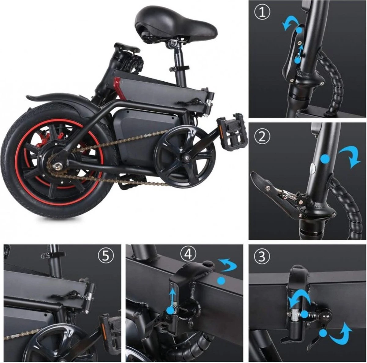 Windgoo B-20 Elektrische Vouwfiets - Snelheid 20 Km/h - 15 Km Bereik - Schijfremmen 21 Windgoo B-20 Elektrische Vouwfiets - Snelheid 20 Km/h - 15 Km Bereik - Schijfremmen - Afbeelding 19
