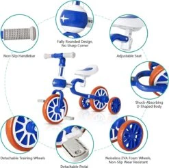 3 In 1 - Multifunctioneel Ombouwbare Kinderdriewieler - Kinder Trike - Peuterfiets - Kinder Fiets - Verstelbaar Zadel - Lichtgewicht - Lefvrije Banden -Ombouwbaar Tot Loopfiets, Driewieler, Tweewieler - Voor Kinderen Van 1-51 Jaar Roze -Fietsenwinkel 1200x1196 1