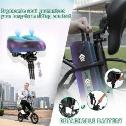 Hitway BK5 Elektrische Fiets | Opvouwbare E-bike | 16 Inch | Hitway BK5 250W Motor | Zwart -Fietsenwinkel 1200x1200 131