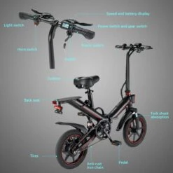 OUXI - V5 - 16 Inch - Elektrische Fiets - E Bike - Elektrische Vouwfiets - APP IOS/ Android - 500W Motor - 15Ah Lithuim Ion Batterij - Zwart 25 OUXI - V5 - 16 Inch - Elektrische Fiets - E Bike - Elektrische Vouwfiets - APP IOS/ Android - 500W Motor - 15Ah Lithuim Ion Batterij - Zwart -Fietsenwinkel 1200x1200 153