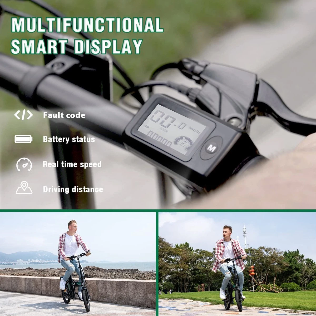 HITWAY Elektrische Fiets Voor, Stadsfietsen Opvouwbaar, E-BIKE, 7.5Ah Batterij, 250W Motor, Actieradius Tot 45 Km - BK5 6 HITWAY Elektrische Fiets Voor, Stadsfietsen Opvouwbaar, E-BIKE, 7.5Ah Batterij, 250W Motor, Actieradius Tot 45 Km - BK5 - Afbeelding 4