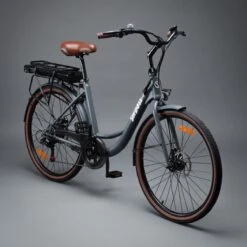 Elektrische Stadsfiets 26 '' (F264) - Stalen Frame - 6 Versnellingen Shimano - Schijfremmen - 10 Ah - Grijs -Fietsenwinkel 1200x1200 40