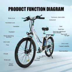 HITWAY Elektrische Fiets, 26 Inch, 250 W Motor, Li-batterij 36 V/11,2 Ah Ebike, Shimano 7 Versnellingen, Tot 35-90 Km 17 HITWAY Elektrische Fiets, 26 Inch, 250 W Motor, Li-batterij 36 V/11,2 Ah Ebike, Shimano 7 Versnellingen, Tot 35-90 Km -Fietsenwinkel 1200x1200 50