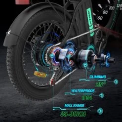 HITWAY E Bike Fat Tire Urban Opvouwbare Elektrische Fiets, 20 Inch, 250W/36V/11,2Ah Batterij Voor Heren En Dames -Fietsenwinkel 1200x1200 6