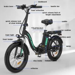 HITWAY E-bike Elektrische Fiets 20" Vouwfiets Met Dikke Banden, 250W/36V/11,2Ah Accu, 35-90 Km, Offroad-mountainbike Met Shimano 7 Versnellingen, CityBike Voor Heren En Dames -Fietsenwinkel 1200x1200 68