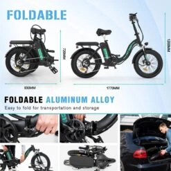 HITWAY E Bike Elektrische Fiets 20 Inch Dikke Band Opvouwbare Elektrische Fiets, 250W/36V/11,2Ah Batterij, Max. Bereik Tot 35-90km, Off-road Mountainbike Met Shimano 7 Versnellingen, Stad EBike Heren Dames -Fietsenwinkel 1200x1200 82