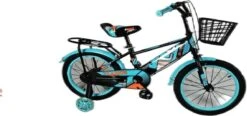 Kinderfiets - 16 Inch Kinderfiets -vanaf 4-7 Jaar Jongens En Meisjes Fietsen - Terugtrap -Rem -Stabilisatoren（2 Zijwieltjes）- Mandje - Achterbank - Groen -Fietsenwinkel 1200x565 1