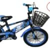 Kinderfiets - 14 Inch Kinderfiets -vanaf 3-5 Jaar Jongens En Meisjes Fietsen - Terugtrap -Rem -Stabilisatoren（2 Zijwieltjes）- Mandje - Achterbank - Blauw -Fietsenwinkel 1200x639 1