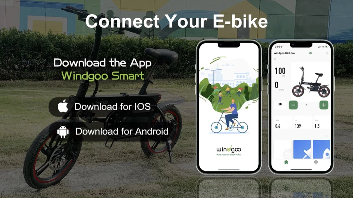 Merkloos Windgoo B20 PRO - E Bike - Elektrische Fiets - 16 Inch - 250W - 7.8Ah Batterij - Max. 25km/u - Zwart - Incl. GSM Houder 7 Merkloos Windgoo B20 PRO - E Bike - Elektrische Fiets - 16 Inch - 250W - 7.8Ah Batterij - Max. 25km/u - Zwart - Incl. GSM Houder - Afbeelding 5