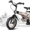Merkloos Kinderfiets Metallic Taupe Goud Met Zijwieltjes 16 Inch | Handremmen | Jongens | Meisje | Cadeau | Sinterklaas | Kerst | Verjaardag | Peuter | Kleuter | Driewieler | Gepersonaliseerd -Fietsenwinkel 1200x738 3