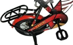Kinderfiets - 12 Inch Kinderfiets -vanaf 2-4 Jaar Jongens En Meisjes Fietsen - Terugtrap -Rem -Stabilisatoren（2 Zijwieltjes）- Mandje - Achterbank - Rood -Fietsenwinkel 1200x739