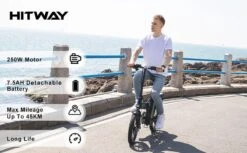 HITWAY E Bike Elektrische Fiets Vouwfiets, 36V/8.4Ah Batterij, 250W Motor, 25km/h, 35-70km, 16" City EBike Voor Heren En Dames -Fietsenwinkel 1200x742 11