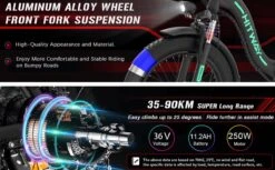 HITWAY E-bike Elektrische Fiets 20" Vouwfiets Met Dikke Banden, 250W/36V/11,2Ah Accu, 35-90 Km, Offroad-mountainbike Met Shimano 7 Versnellingen, CityBike Voor Heren En Dames -Fietsenwinkel 1200x742 9