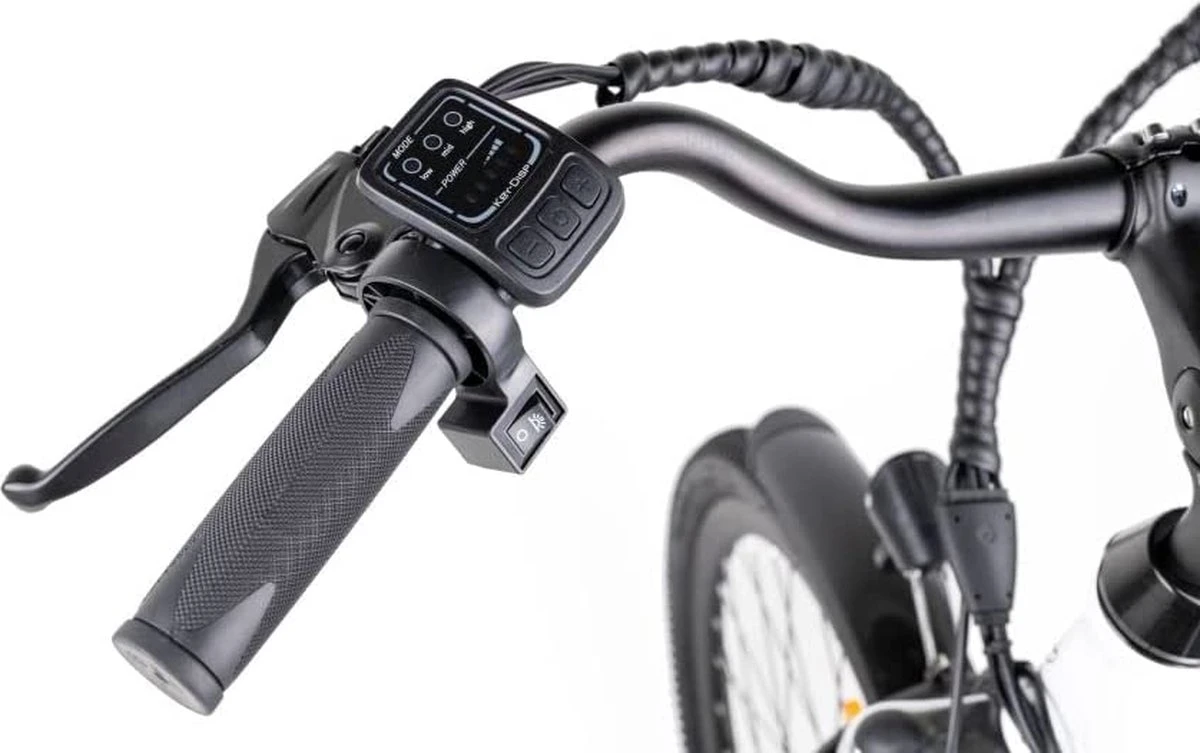 Myatu E-Bike Voor Heren En Dames Lage Instap Met 45 Cm Aluminium Frame, 6 Versnellingen, 250 Wh Afneembare Lithium Batterij 40-80 Km Range, Trekking Ebike Met 1.95 X 26 Inch Wiel (Zwart, Urban) 8 Myatu E-Bike Voor Heren En Dames Lage Instap Met 45 Cm Aluminium Frame, 6 Versnellingen, 250 Wh Afneembare Lithium Batterij 40-80 Km Range, Trekking Ebike Met 1.95 X 26 Inch Wiel (Zwart, Urban) - Afbeelding 6