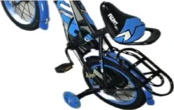 Kinderfiets - 14 Inch Kinderfiets -vanaf 3-5 Jaar Jongens En Meisjes Fietsen - Terugtrap -Rem -Stabilisatoren（2 Zijwieltjes）- Mandje - Achterbank - Blauw -Fietsenwinkel 1200x760