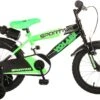 Volare Sportivo Kinderfiets - Jongens - 16 Inch - Neon Groen Zwart - 95% Afgemonteerd