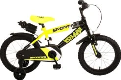 Volare Sportivo Kinderfiets - Jongens - 16 Inch - Neon Geel Zwart - 95% Afgemonteerd