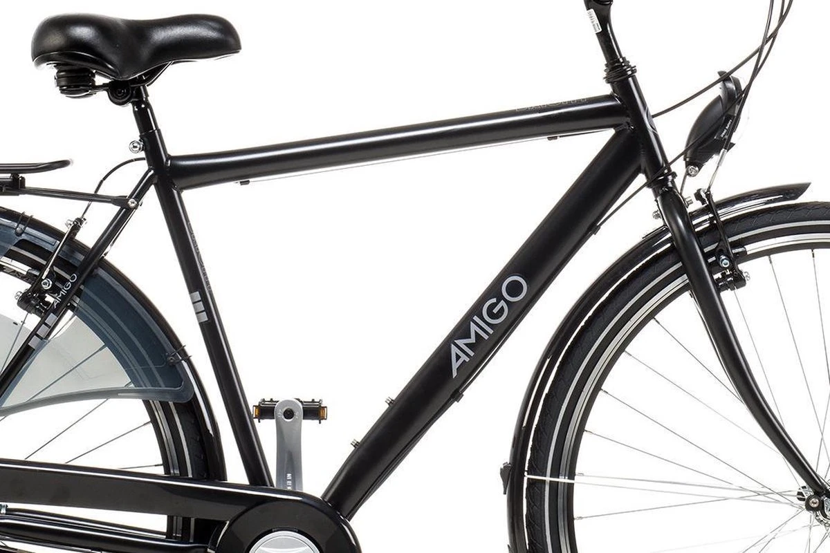 Amigo Bright - Herenfiets 28 Inch - Fiets Met 3 Versnellingen - Matzwart 12 Amigo Bright - Herenfiets 28 Inch - Fiets Met 3 Versnellingen - Matzwart - Afbeelding 10