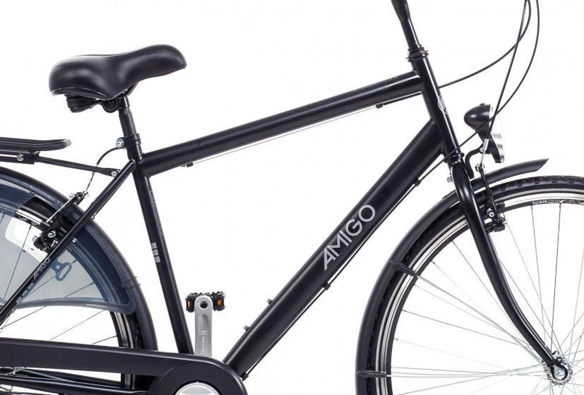 Amigo Bright - Herenfiets 28 Inch - Fiets Met 3 Versnellingen - Matzwart 4 Amigo Bright - Herenfiets 28 Inch - Fiets Met 3 Versnellingen - Matzwart - Afbeelding 2