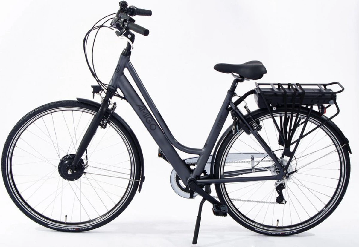 Amigo E-Vibe D1 - Elektrische Stadsfiets Voor Dames - Met 7 Versnellingen - Matgrijs 9 Amigo E-Vibe D1 - Elektrische Stadsfiets Voor Dames - Met 7 Versnellingen - Matgrijs - Afbeelding 7