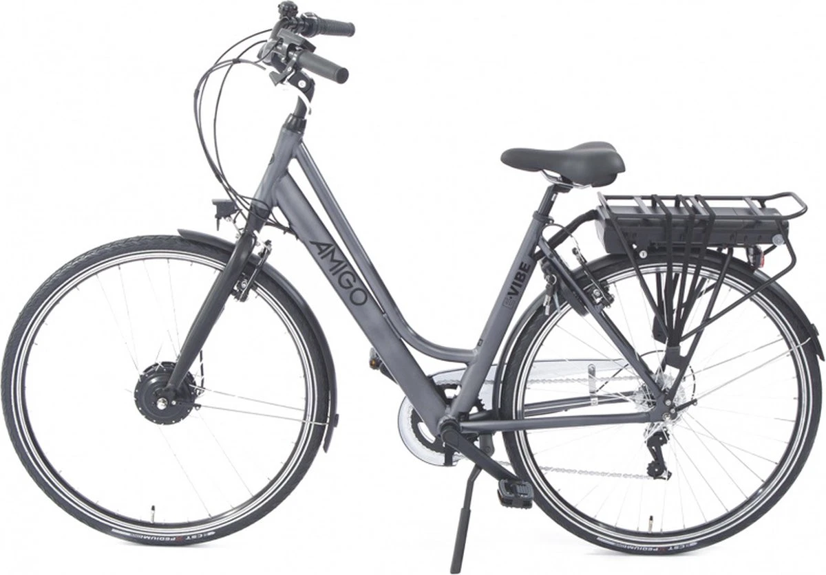 Amigo E-Vibe D1 - Elektrische Stadsfiets Voor Dames - Met 7 Versnellingen - Matgrijs 5 Amigo E-Vibe D1 - Elektrische Stadsfiets Voor Dames - Met 7 Versnellingen - Matgrijs - Afbeelding 3
