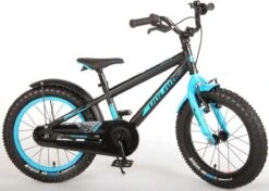 Volare Rocky Kinderfiets - 16 Inch - Zwart Blauw - 95% Afgemonteerd - Prime Collection -Fietsenwinkel 1200x857