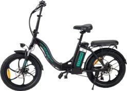 Hitway BK6 Elektrische Fiets | Opvouwbare E-bike | 20 Inch Fat Tire | 350W Motor | 10Ah | Zwart/Groen -Fietsenwinkel 1200x865