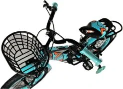 Kinderfiets - 16 Inch Kinderfiets -vanaf 4-7 Jaar Jongens En Meisjes Fietsen - Terugtrap -Rem -Stabilisatoren（2 Zijwieltjes）- Mandje - Achterbank - Groen -Fietsenwinkel 1200x872 4