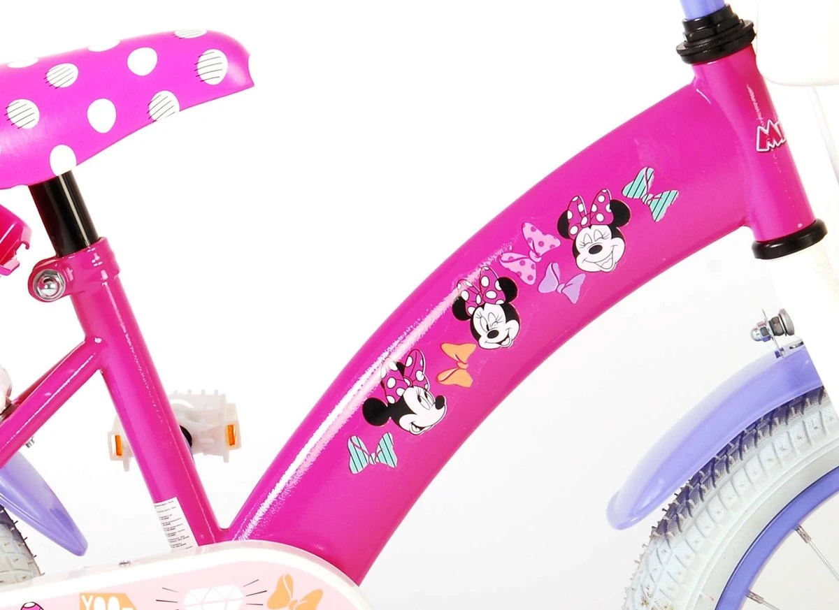 Disney Minnie Cutest Ever! Kinderfiets - Meisjes - 16 Inch - Roze 8 Disney Minnie Cutest Ever! Kinderfiets - Meisjes - 16 Inch - Roze - Afbeelding 6