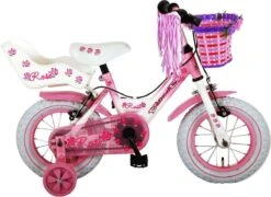 Volare Rose Kinderfiets - Meisjes - 12 Inch - Roze - 2 Handremmen -Fietsenwinkel 1200x876 1