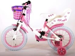 Volare Rose Kinderfiets - Meisjes - 14 Inch - Roze Wit - 95% Afgemonteerd -Fietsenwinkel 1200x893